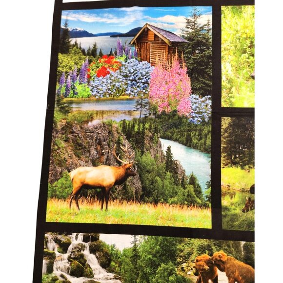 Natures Wonder Scenic Wildlife Fabric Panel 24"x44" By Studio RK For Robert Kauf - Picture 6 of 14